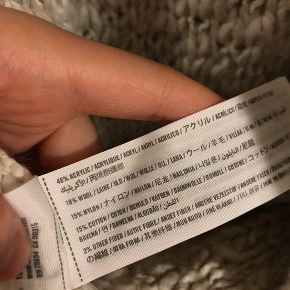 NWOT A&F Wool Blend Chunky Moto Cardigan - Picture 5 of 5